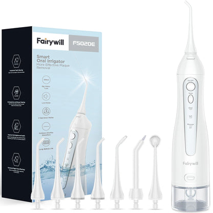 Water Flossers for Teeth 300ML Oral Irrigator Rechargeable Portable Dental 3 Modes Water Tank Waterproof Teeth Cleaner